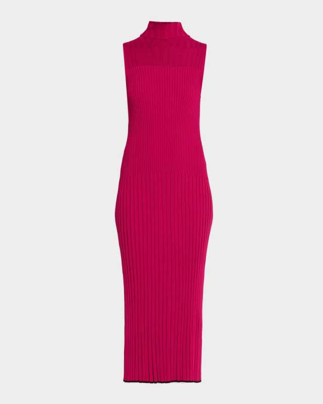 Maia Ribbed Turtleneck Dress